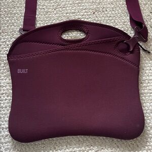 Women's Neoprene Burgundy Shoulder Padded Laptop Computer Bag by Built NY